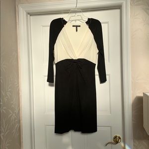 BCBG B&W short sweater dress